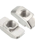 50 Pack 4040 Series M8 Hammer Head T Slot Nuts for 40 Series Aluminum Extrusion Nickel Plated Carbon Steel Fasteners Sliding T Nuts