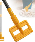 60 Inch Heavy Duty Mop Handle Replacement With Quick-Lock ABS Clamp Pro-Grade Alloy Iron Pole Rust-Proof Design