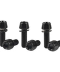 Titanium M5x16mm Hex Allen Bike Stem Bolts With Washer Black Finish 6 Pack Ride Ready Pro Grade 5 6Al4V High Strength