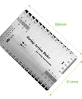Guitar String Height And Action Gauge Ruler Set For Electric Acoustic And Bass Stainless Steel with measurements shown