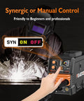 3 In 1 MIG Welder With Flux Core Lift TIG And Stick Welding 140A Portable 110V IGBT Inverter Synergic Control LED Display