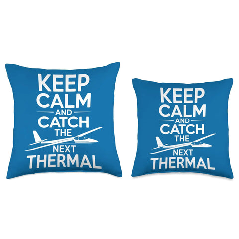 Glider Pilot Throw Pillow For Sailplane Lovers And Soaring Club Members Awesome Cozy Decor For Thermals And Ridge Lift Towplane Launches
