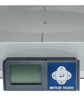 Heavy Duty Postal Scale With Flat Top Platter And Plug And Play Shipping Software 150 Lbs Capacity showing digital display and control panel