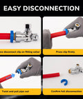 KAINGA 1/2 in PTC x 3/8 in OD compression straight stop valve with brass push-to-connect fitting