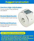 Brake Drum Silencer Band For Brake Lathe 6 Ft X 1.75 In X 0.125 In Heavy Duty Rubber Vibration Belt with metal buckle