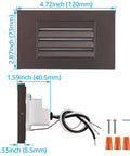 Set Of 6 120V LED Step Lights Dimmable 5 To 100 Percent 170 Lumen Warm White 3000K Stair Lights For Indoor And Outdoor Use