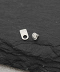 Close-up of a stainless steel watch clamp tab and screw from 10 Piece Watch Movement Clamp Tab And Screw Set For ETA 2824 2834 2836 2846 Movements