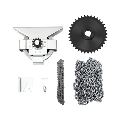 FXEIPOL garage door jackshaft chain hoist kit with 3:1 ratio; 331 lb capacity; includes sprocket, chain, hardware.