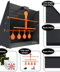 Outdoor Pellet Gun Target Trap With Center Shot Includes 12 Paper Targets And 4 Resetting Metal Targets product display
