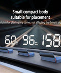 Crystal Clear Car Projection Display With Real Time Satellite Speed Tracking on dashboard, adjustable, easy calibration.