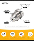 1.1mm Foam Cannon Nozzle and Filter Mesh Kit for Pressure Washers Up To 3000 PSI, corrosion-resistant stainless steel design