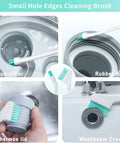 Eight In One Cleaning Brush Set For Tight Spaces used on humidifiers, thermos lids, rubber rings, washbasin crevices