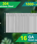 16 Gauge Straight Finish Nails 304 Stainless Steel 1 To 2 And A Half Inches 1000 Pack For Indoor Outdoor Projects Compatible With Pneumatic And Electric Finish Nailers Nail Guns Rust Resistant Built Tough.
