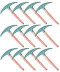 Minecraft Inflatable Pickaxe Toys 12 Pack For Birthday Party Supplies depicted in blue and red vinyl, lifesize gaming props.