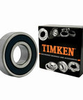 Two Pack 6202-2RSC3 Deep Groove Ball Bearings 15x35x11mm with Double Rubber Seals, shown with packaging for smooth operation.