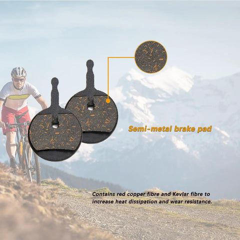 4 Pair Disc Brake Pads For Avid Sram Bb5 Bb7 Mechanical Mtb Road Bike Brick Stopping Power Resin Kevlar Metal Blend with semi-metal design.