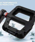 Non Slip Mountain Bike Pedals With Lightweight Nylon Fiber Platform For MTB And BMX 3 Bearing Cr Mo Spindle Rugged All Terrain Pedals Nine Sixteenth Inch Spindle Durable Abrasion Resistant Grippy For Rough Trails Built To Last black 9/16 pedal