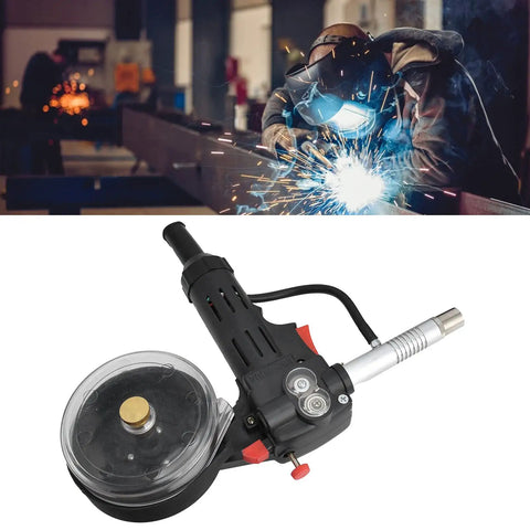 200A Aluminum Spool Gun for MIG Welding, Fast Aluminum Wire Feeding, and Auto Sheet Metal Repair, tool close-up with transparent reel