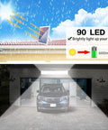 Solar Powered Indoor Outdoor Lights With Remote Control Ceiling Pendant for garage with rain and 90 LED brightness