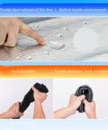 Heavy Duty Flashing Tape For Roofs Hella Waterproof Aluminum Foil Underlayment Roll Sealant Membrane showing water droplets and flexibility.