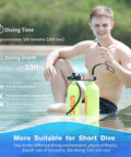 Person using Backpackable Two 1.9L Twin Scuba Cylinders Deliver 3.8L Total Volume Portable Dive Tank Kit With S700MAX Regulator