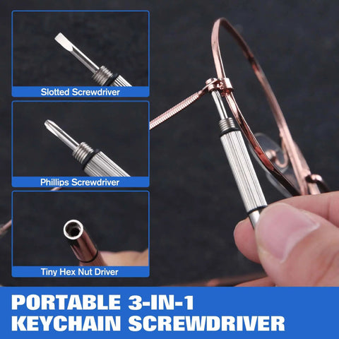 Top Tier Optical Repair Kit Featuring Hella Durable Stainless Steel Nose Pliers Plus A Nifty Mini Eyeglass Screwdriver Delivering Straight Up Precision Adjustments For Effortless Daily Frame Maintenance with 3-in-1 screwdriver. 
