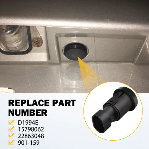 Rear Liftgate Window Release Switch For Tahoe Suburban Escalade Yukon GMC 2007 2008 2009 2010 2011 2012 2013 2014 Replacement Button D1994E 15798062 Easy Install No Fuss Plug And Play installed view