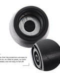 Close-up of Slip On Chair Leg Protectors 20 Pack for Hardwood Floors, Elastic Iron and PVC Floor Pads showing textured edge.