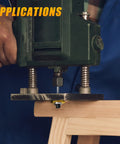 Hella Sturdy Six Piece Slot Cutter Router Bit Set With One Quarter Inch Shank for precision woodworking grooves on pine.