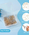 96Pcs Stainless Steel Earring Hooks Set Long V Shape Marquise Ear Wires With Circle Ball Dots And Horizontal Loops in open box