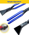 Must Have 3 Piece Hand Seamers Set For Sheet Metal Bending Including Straight Jaw and 90 Degree Pliers with blue handles