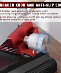Close-up of All In One Honing Guide With Whetstone for Woodworking, showing upgraded centering sharpening jig and knob features.