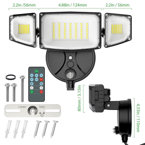 Plug And Play Outdoor Flood Light With Remote Control And Dusk To Dawn Sensor No Hassle Setup Solid Black Housing That Really Lights Up The Backyard Area Flat Out All Night