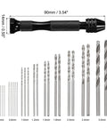 37 Piece Hand Drill Set With Micro PCB Bits 0.1mm To 1.0mm And Mini Twist Bits 0.5mm To 3.0mm Pro Grade Precision Pin Vise And Bench Vice