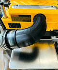 Dust Port Adapter Compatible With Dewalt Dw735 Wood Planer converts outlet to 4 inch hose, 90 degree elbow close-up.