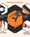 Heavy Duty Snap Fastener Tool Kit With Pliers For Metal Snaps Quick Install And Replacement For Leather, Canvas, Tarp
