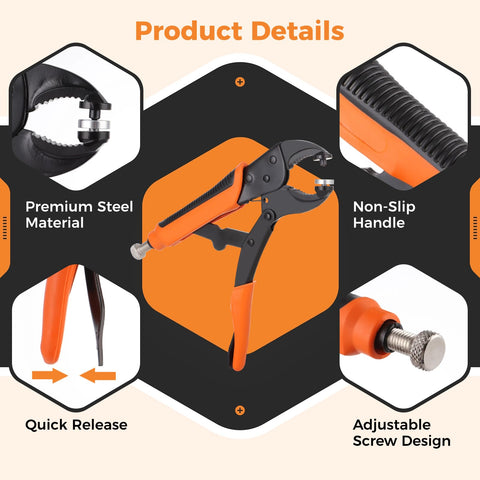 Heavy Duty Snap Fastener Tool Kit With Pliers For Metal Snaps Quick Install And Replacement For Leather, Canvas, Tarp