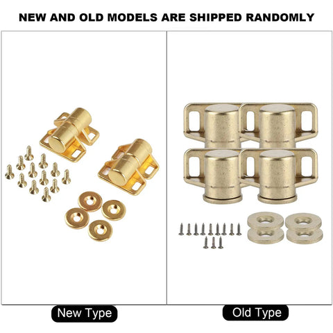Antique Gold Zinc Alloy Magnetic Door Catch Set 4 Pack Cabinet Hardware Keeps Doors Shut Tight for Cabinets Wardrobes Closets and Drawers