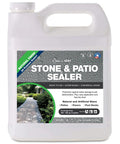 Top Shelf Natural Stone Sealer One Gallon Clear Finish Heavy Hitter for moisture protection on patios, pavers and pool decks.