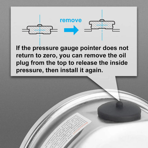 Oil plug removal instructions for Two And A Half Inch Vacuum Pressure Gauge Glycerin Filled Heavy Duty Build Minus Thirty To Zero InHg Range