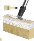 Long Reach Deck Stain Brush Kit With 60 Inch Extension Pole for Easy To Reach 7 Inch Wide Stain Applicator and 3 Inch Paint Brushes