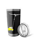 Winch Launch Glider Lover Insulated Stainless Steel Tumbler with Soaring Glider Design and Lid
