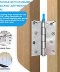 Self Opening Door Hinge Spiral Z Shaped Spring For 5/8 Inch Radius Hinges Automatic Door Reset installed on wooden door