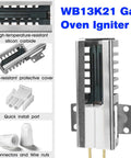 Oven Igniter Replacement For Gas Ranges Fits Most Models Replaces 5303935066 WB13K21 with connectors and protective cover.