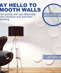 Living room with Patch Kit For Drywall Holes With Scraper, Quick-Dry Spackle Paste For Large Wall Repairs, showing smooth walls.