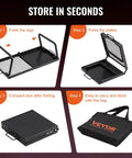 Foldable Campfire Grill With Legs Heavy Duty Steel Mesh Grate 22.4 Inch Portable Open Flame Grilling Rack folding steps