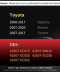 TPMS Sensor Fit For Toyota Tundra Sienna Sequoia 2007-2020 Direct Replacement Tire Pressure Monitoring System With Plug-And-Play Install And Durable Sensor For Leak-Free Performance And Reliable Tire Readings, Toyota fit chart
