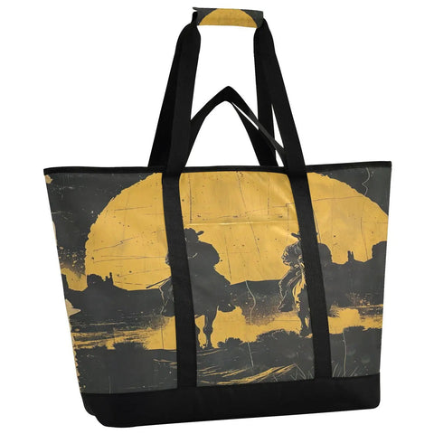 Large Capacity Reusable Insulated Cooler Tote For Picnics Beach Travel And Camping Leak Proof Lunch Box with western design