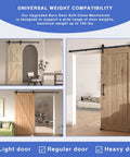 2 Piece Barn Door Soft Close Mechanism Set With Upgraded Universal Weight Compatibility Supports Doors Up To 160 Lbs.