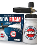 Wide Mouth Foam Cannon For Pressure Washer With Adjustable Thick Foam Snow Foam Solution Soap Dispenser One Quarter Inch Quick Connector Car Wash Lance Easy Dilution And Stable Base
